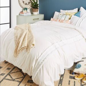 New Anthropologie Mirabella White Euro Sham